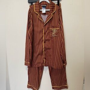 Pottery Barn Teen Harry Potter GRYFFINDOR Pajama Set 100%cotton satin Christmas